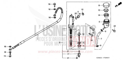 BREMSPLATTE, HINTEN (2) CR250RJ de 1988